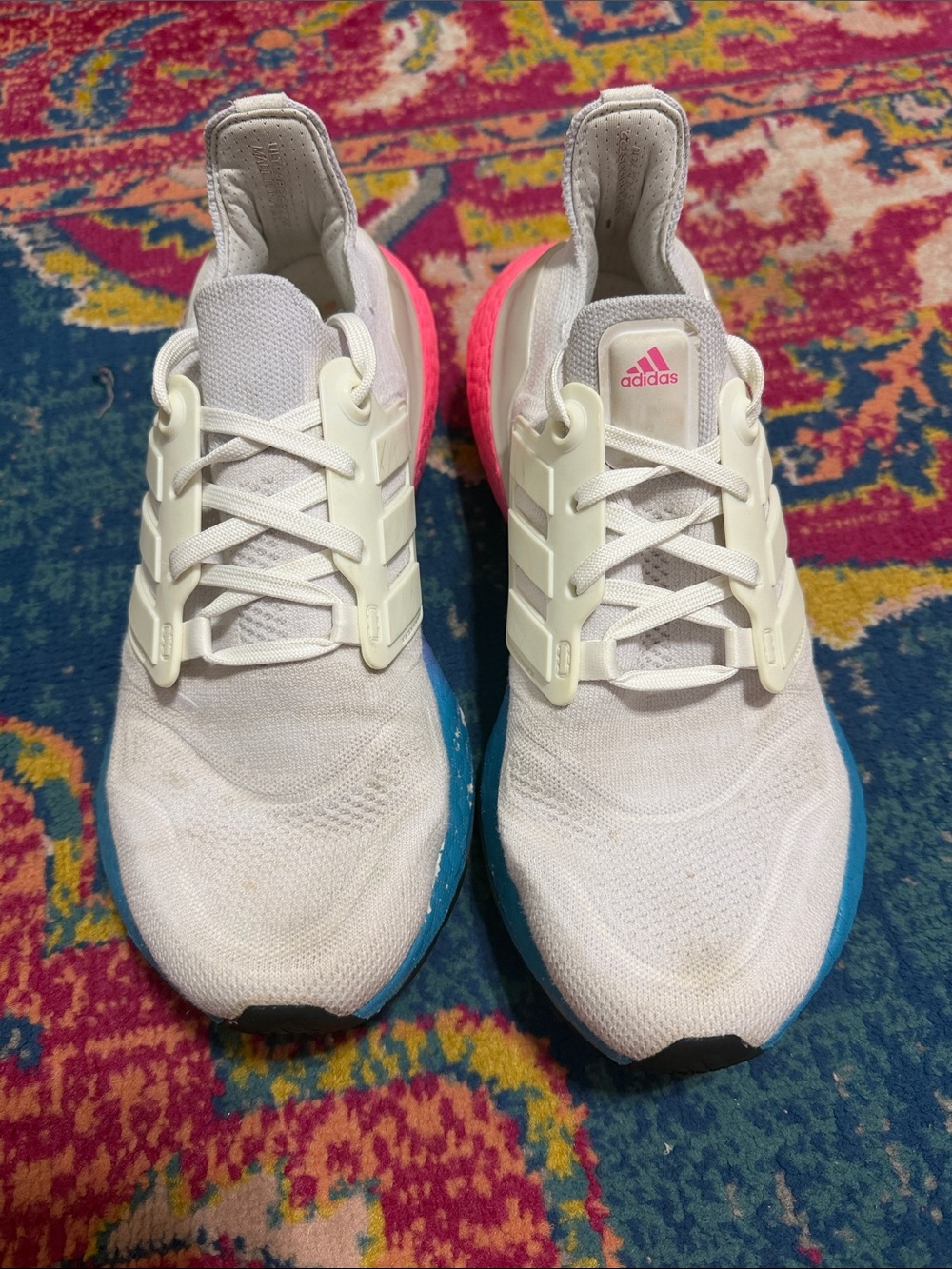 Adidas Ultraboost 22 White Gradient Womens size 8 tennis shoes pink blue - Picture 4 of 9
